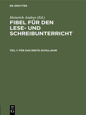 cover image of Für das erste Schuljahr